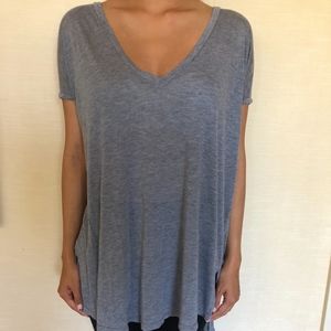 Gray V-neck T-Shirt
